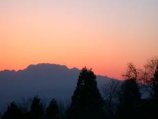 両神山夕照
