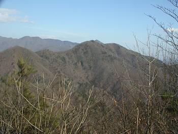 お坊山への稜線